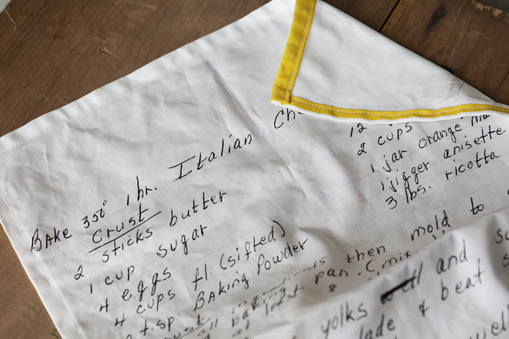 Tea Towel featuring a handwritten family recipe