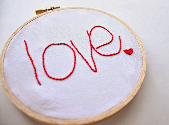 Love embroidery