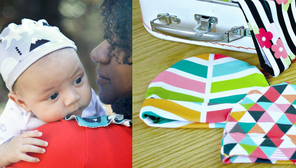 Spoonflower DIY Modern Jersey Baby Hat with Polar Bears | Spoonflower Blog