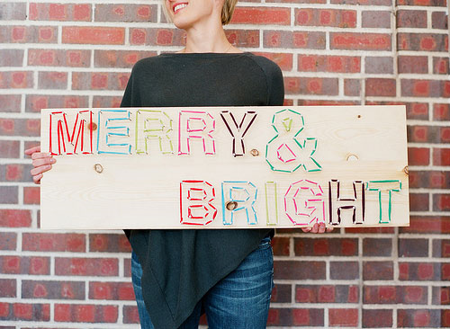 Merry and Bright sign