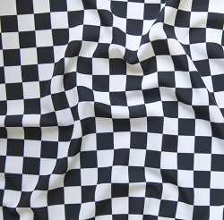 A black-and-white checker design