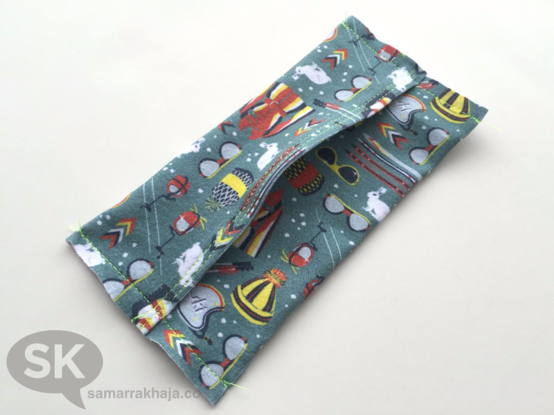 Travel tissue cover sewing