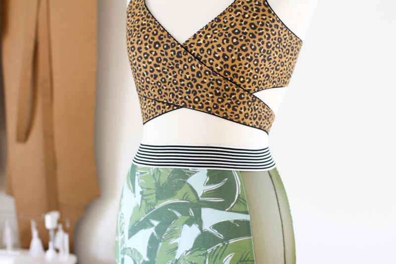 DIY bralettes and briefs using custom-printed Cotton Spandex Jersey