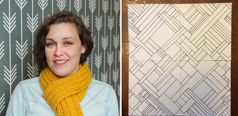  Leah lets her doodling take center stage for her Spoonflower Employee Design Challenge entry.