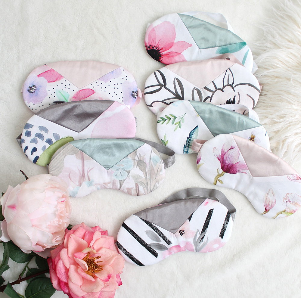 Simple and Sweet DIY Bridal Party Sleep Masks - Free Pattern Included | Spoonflower Blog