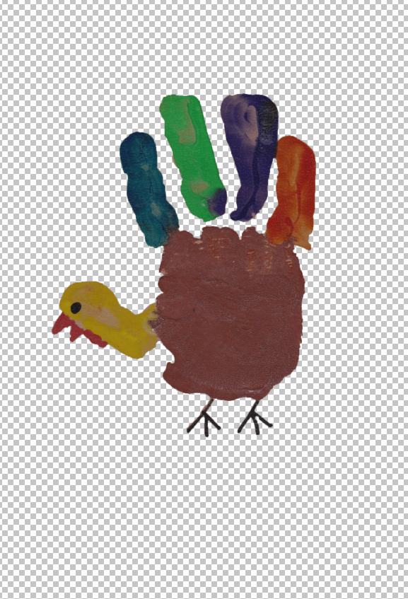 After selecting the turkey, hit delete to remove the background | Spoonflower Blog