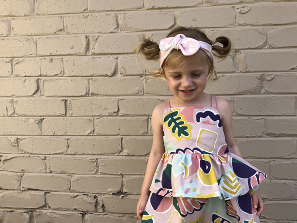 Me-made romper with custom printed fabric | Spoonflower Blog 