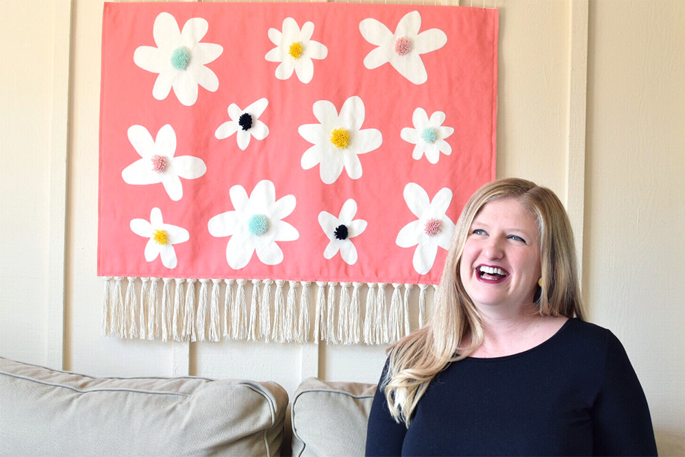 Allie Chenille is actually Allie Padgett, a California textile artist who creates happy, hand-tufted décor and accessories | Spoonflower Blog 