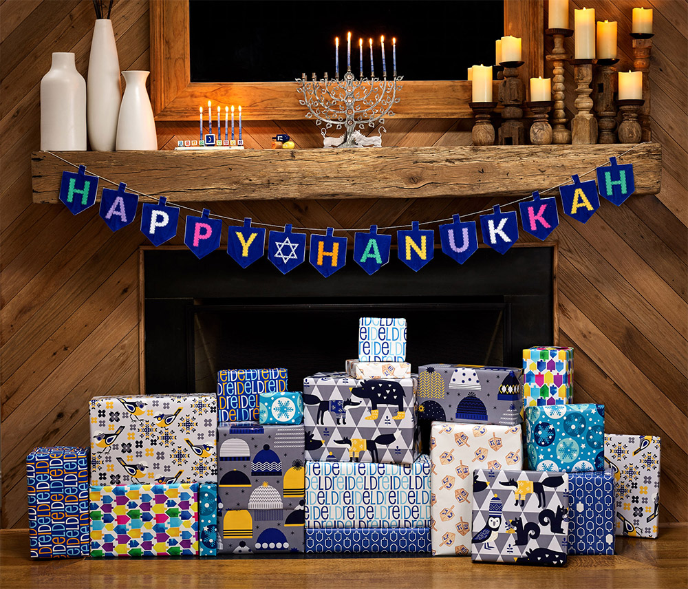 DIY Fleece Menorah Wall Hanging for Hanukkah | Spoonflower Blog 