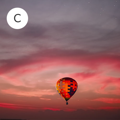 Pink clouds with a hot air balloon | Spoonflower Blog 