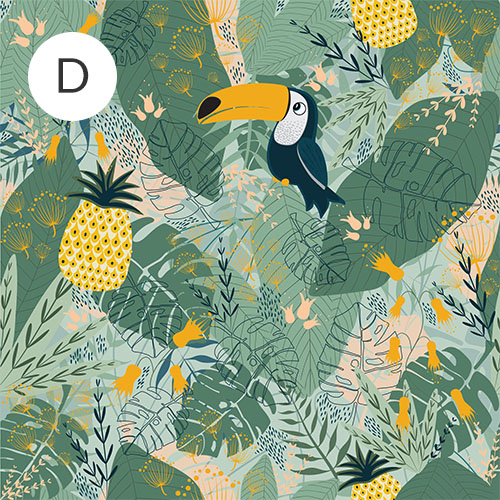 Toucans and pineapples amongst tropical leaves | Spoonflower Blog 