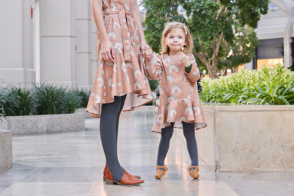 Mommy-and-me handmade wardrobe with Holly Dolly Darling | Spoonflower Blog 