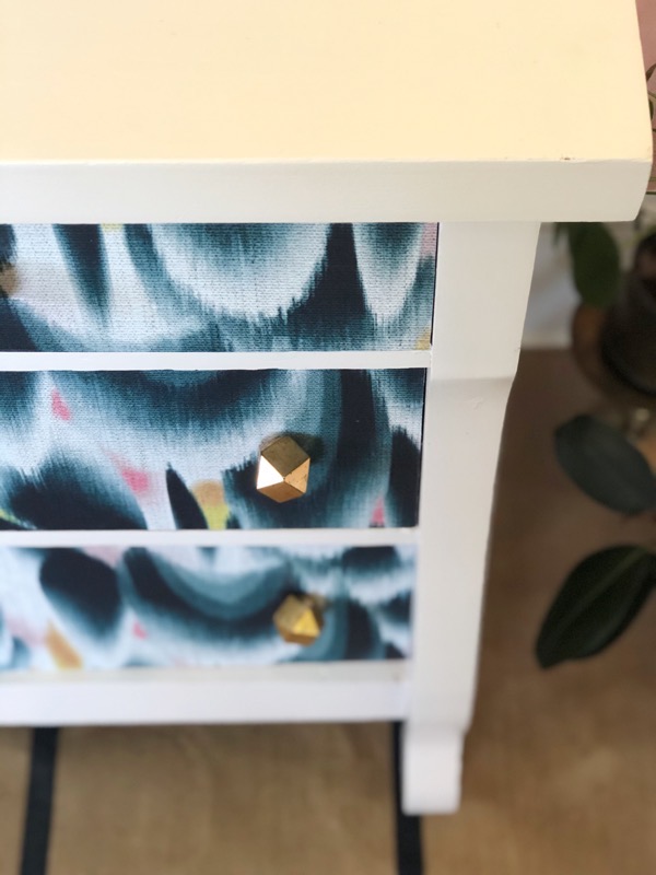 How to Refresh a Dresser with Wallpaper: add the hardware | Spoonflower Blog 
