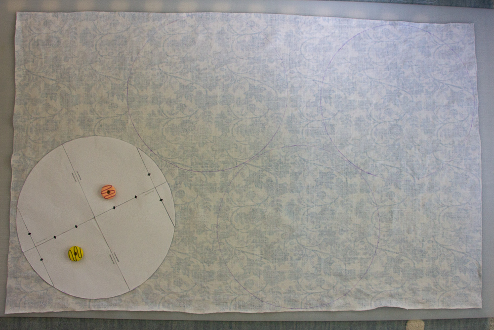 Place the placemat pattern on top of the fabric and cut out with fabric scissors | Spoonflower Blog 
