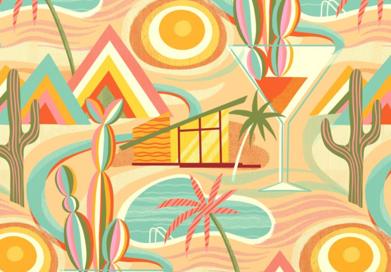 Palm Springs Mid Century Wallpaper Design Challenge
