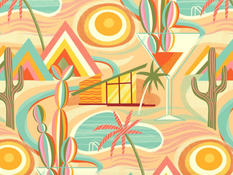 Palm Springs Mid Century Wallpaper Design Challenge