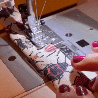 GIF: Sewing the strap 1/4 on each side