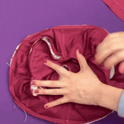 GIF: Layering the backpack inside back