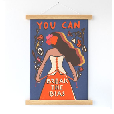 wall hanging that reads you can break the bias